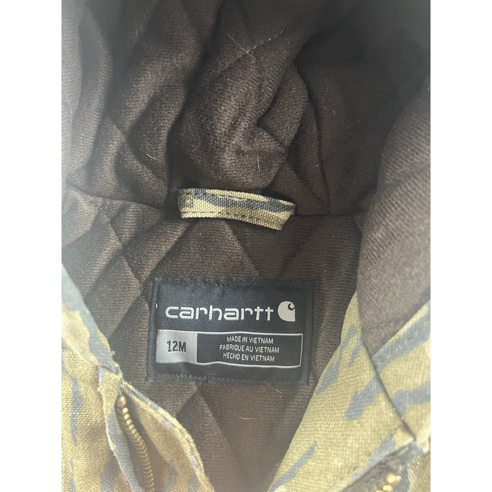Carhartt Winter Canvas Jacket Mossy Oak Bottomland Camo Kids Toddler Boys 12M‎ - Picture 3 of 9